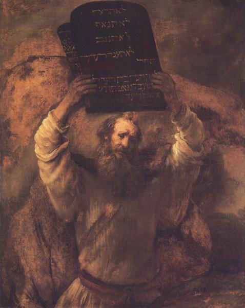 REMBRANDT Harmenszoon van Rijn Moses Breading the Tablets (mk33)